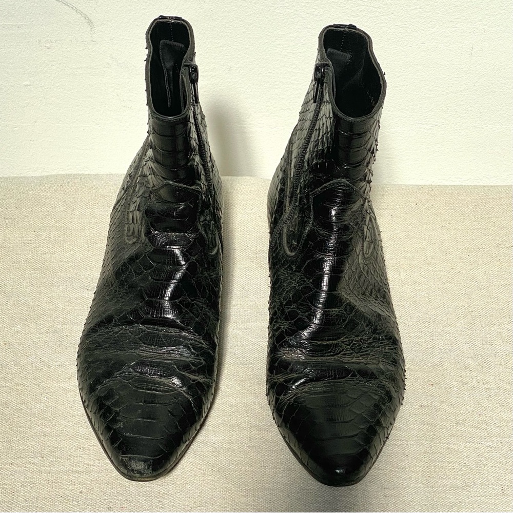 Saint Laurent Paris devon black python snake poin… - image 3